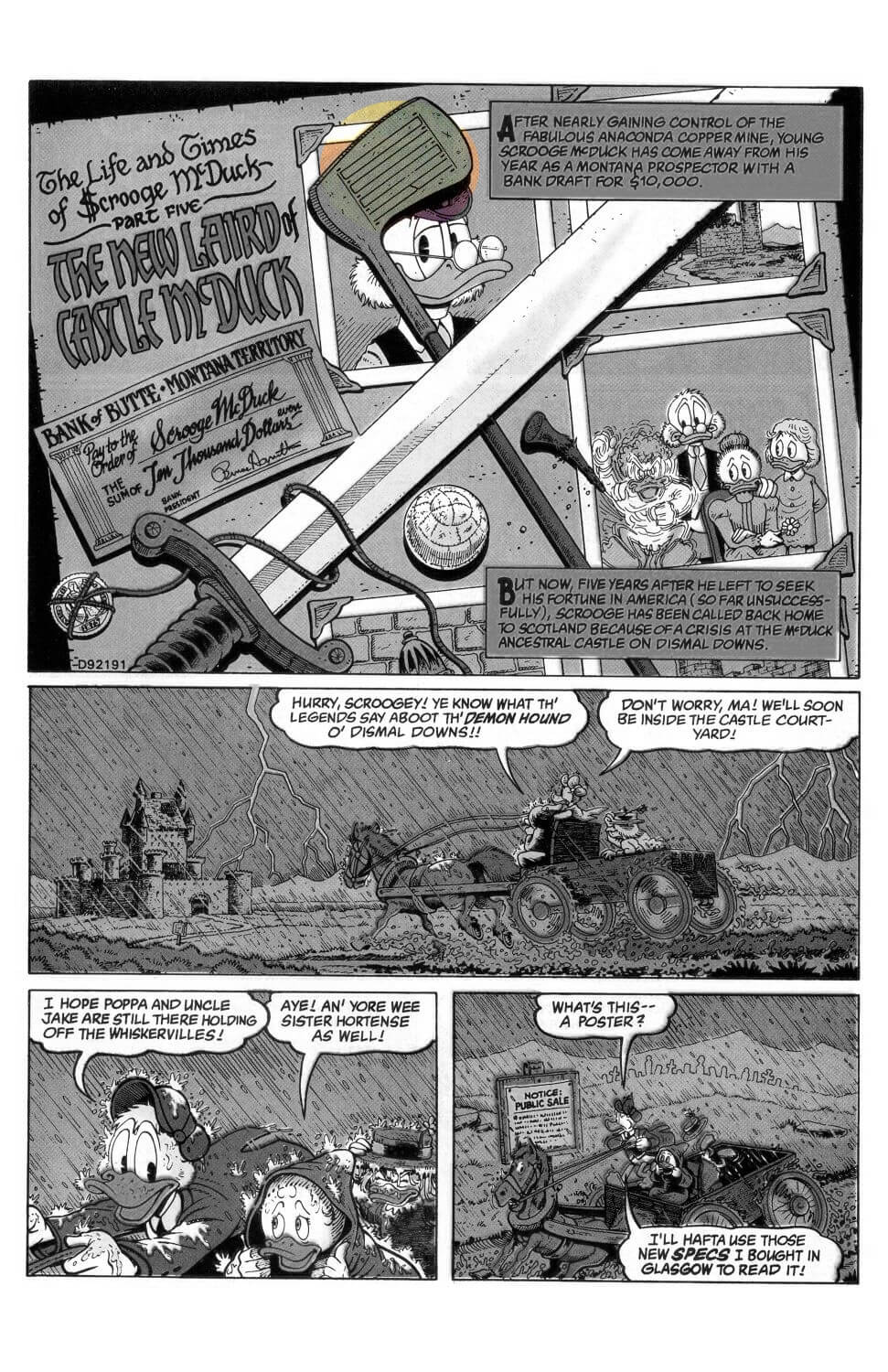 D.U.C.K in Chapter 05 - The New Laird of Castle McDuck first page